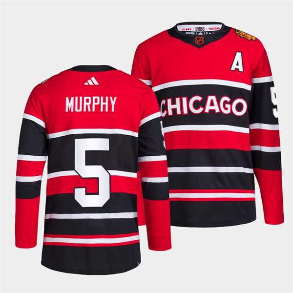 Men's Chicago Blackhawks #5 Connor Murphy Red Black 2022 Reverse Retro Stitched Jersey Dzhi,We sell and wholesale Men's Chicago Blackhawks #5 Connor Murphy Red Black 2022 Reverse Retro Stitched Jersey Dzhi on line form chian!